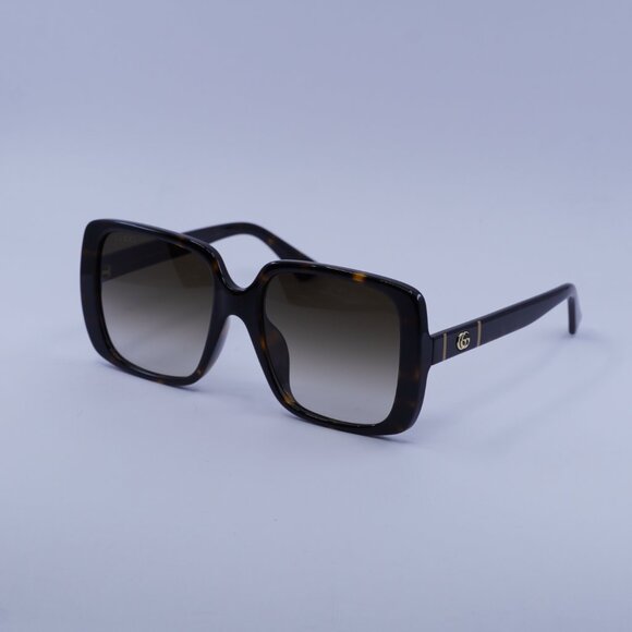 Gucci GG0632SA 002 Sunglasses Havana Square Frame, Brown Lenses - Picture 3 of 11